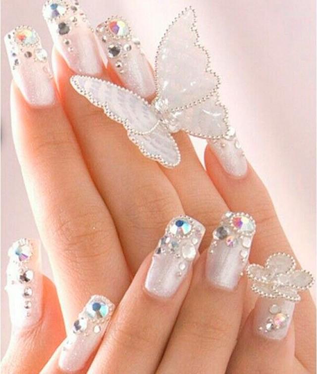 Butterfly Wedding Bridal Nail 2065185 Weddbook