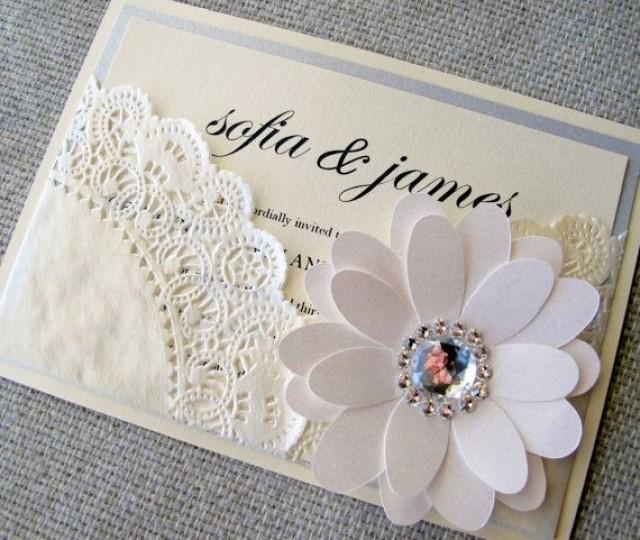 Lace Doily Chic Pocket Wedding Invitation 2065316 Weddbook