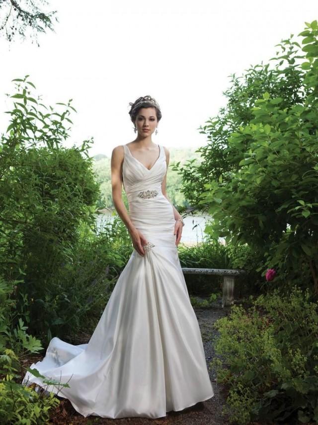 White Ivory Taffeta Wedding Dresses Bridal Gowns Custom Size 4 6 8 10 12 14 16 2154887 Weddbook 