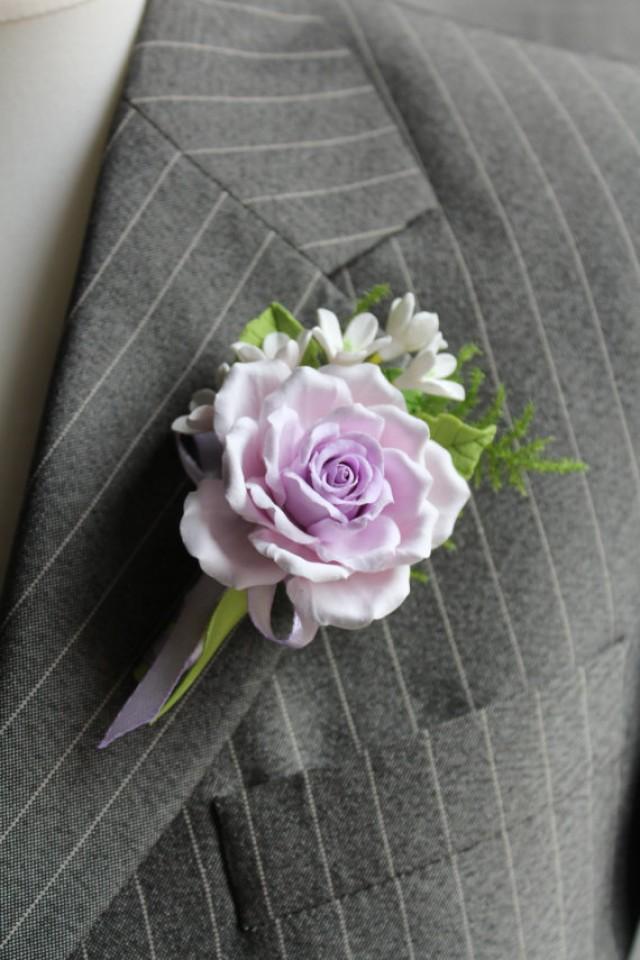Polymer Clay Flower Buttonhole Boutonniere For Men 2256899 Weddbook