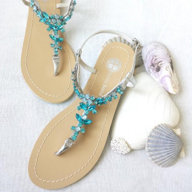 Something Blue Ombre Wedding Sandals Shoes For Beach