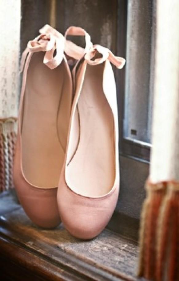 pink wedding flats