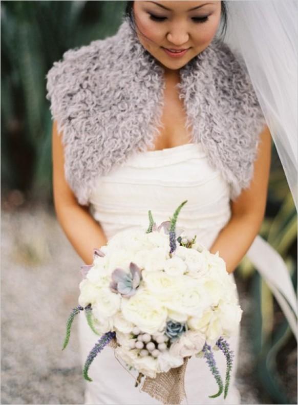 bride in winter