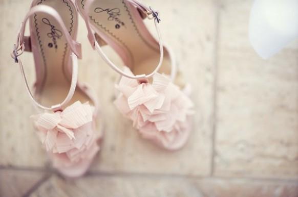 pale pink wedding shoes