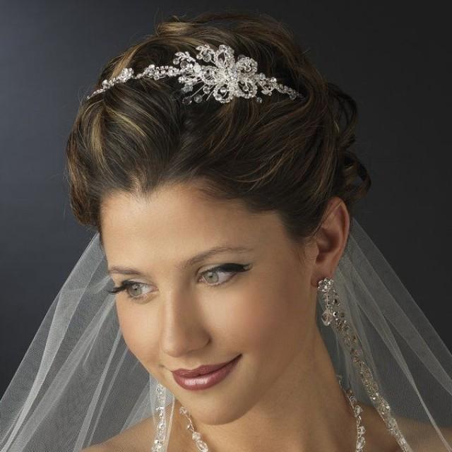 NWT Crystal Side Accent Floral Bridal Wedding Headband #2053412 - Weddbook