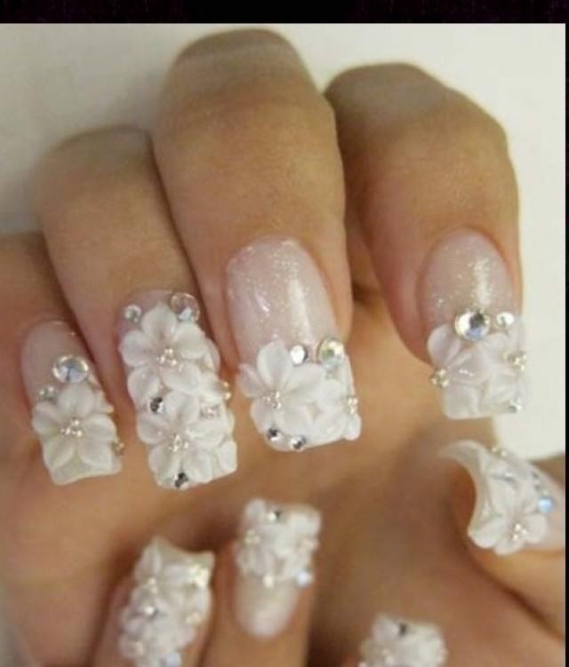 Wedding Nail Designs - 3d Nail Flowers #2057047 - Weddbook