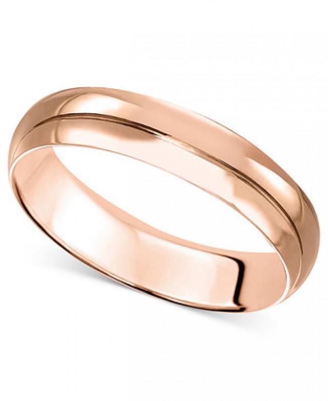 Jewelry - 14k Rose Gold Ring, 4mm Wedding Band #2632185 - Weddbook