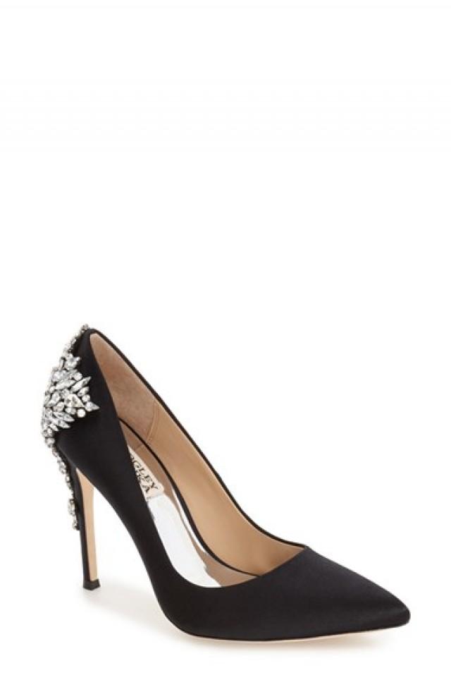 Badgley Mischka 'Gorgeous' Crystal Embellished Pointy Toe Pump (Women ...